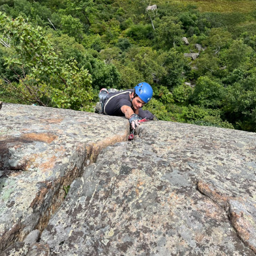 A photo of Martin Noe on a climbing trip.