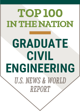 Clarkson Graduate Civil Engineering accolade for Top 100 in the nation from the US News & World report.