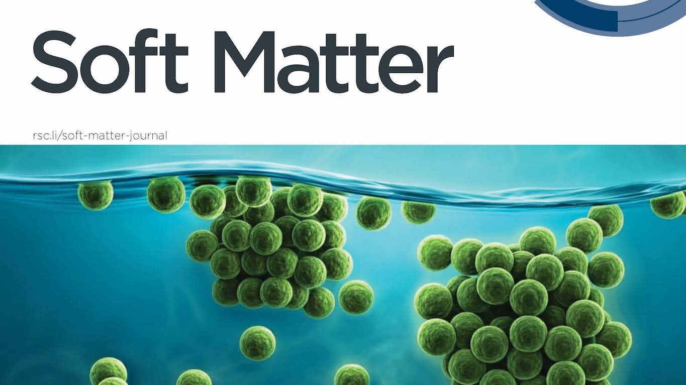 Cover of Soft Matter publication with Clarkson research