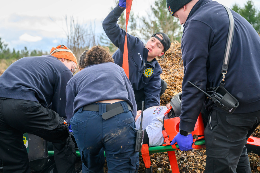 Beyond his coursework, Owen Compani (CivE ‘28) serves as the Vice President of Clarkson’s student-run EMS squad.