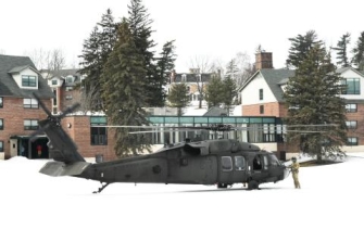 Boeing CH-47 Chinook Helicopter from Fort Drum will Pick up Clarkson University ROTC Cadets April 20 and 23